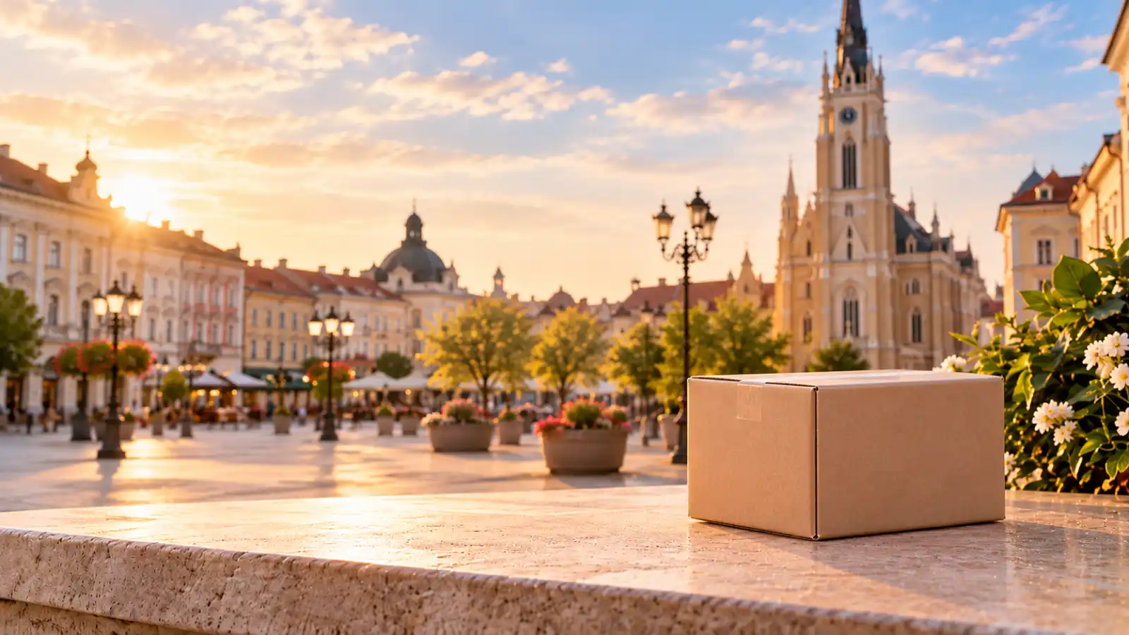 Neutralno pakovanje za diskretnu dostavu, uz panoramu centra Novog Sada