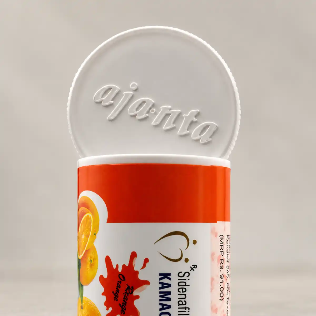 Kamagra šumeće tablete 100 mg – Ajanta detalj na poklopcu tube