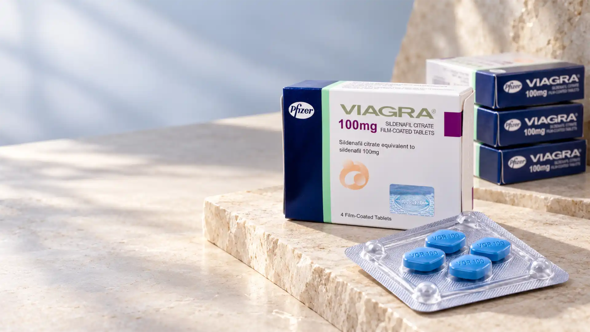 Viagra 100 mg pakovanje sa 4 film tablete i blisterom